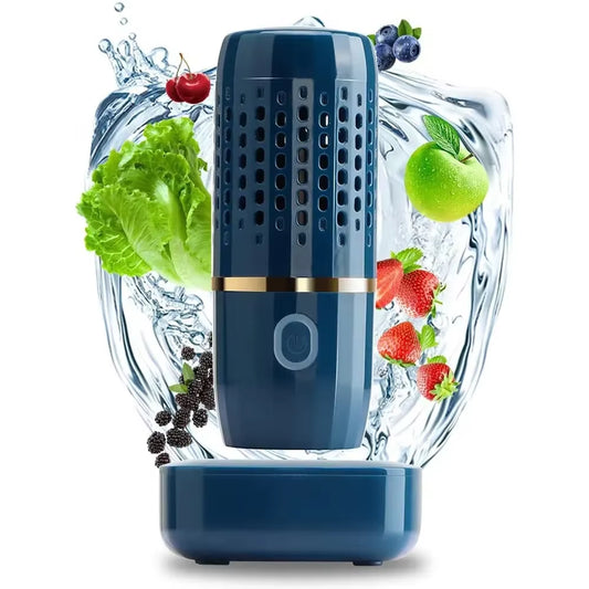 For Ultrasonic Fruit Vegetable Washing Machine Capsule Wireless Food Cleaner Suitable Outdoor Picnic Fruit Food Purifier